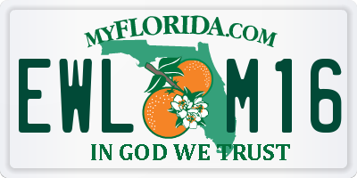 FL license plate EWLM16