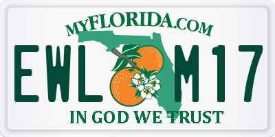 FL license plate EWLM17