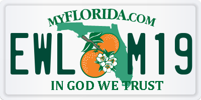 FL license plate EWLM19