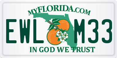 FL license plate EWLM33
