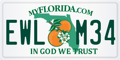 FL license plate EWLM34
