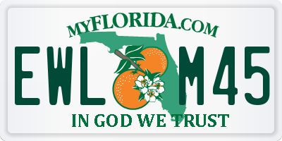 FL license plate EWLM45