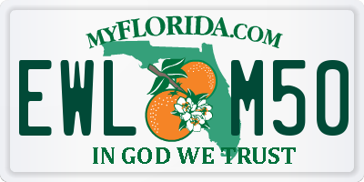 FL license plate EWLM50