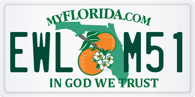 FL license plate EWLM51