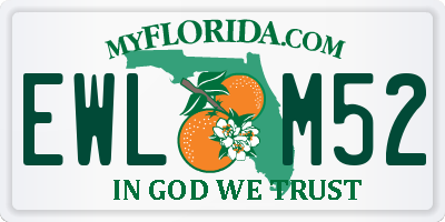 FL license plate EWLM52