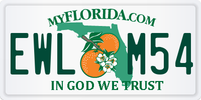 FL license plate EWLM54
