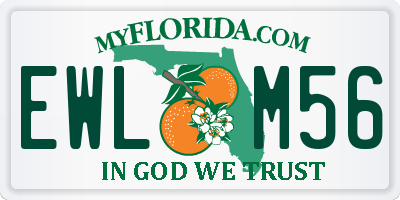 FL license plate EWLM56