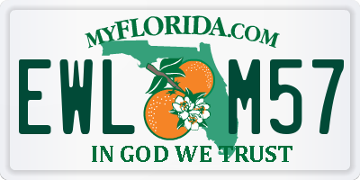 FL license plate EWLM57