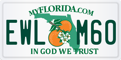 FL license plate EWLM60