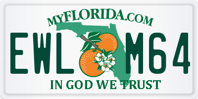 FL license plate EWLM64