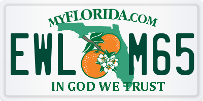 FL license plate EWLM65
