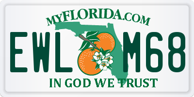 FL license plate EWLM68