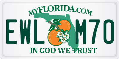 FL license plate EWLM70