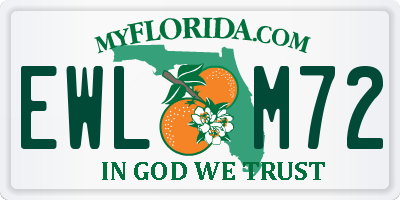 FL license plate EWLM72