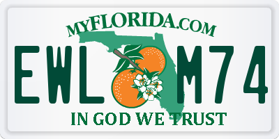 FL license plate EWLM74