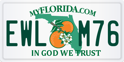 FL license plate EWLM76