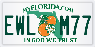 FL license plate EWLM77