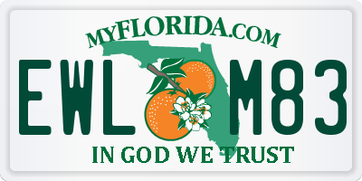 FL license plate EWLM83