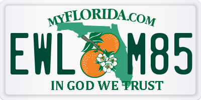FL license plate EWLM85