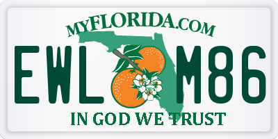 FL license plate EWLM86