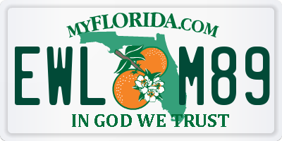 FL license plate EWLM89