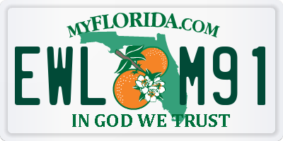 FL license plate EWLM91