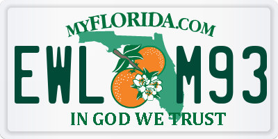 FL license plate EWLM93