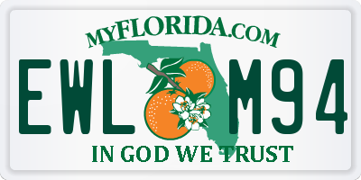 FL license plate EWLM94