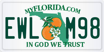FL license plate EWLM98
