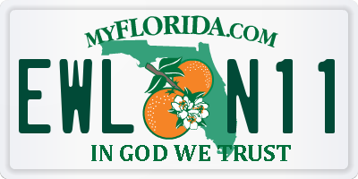 FL license plate EWLN11
