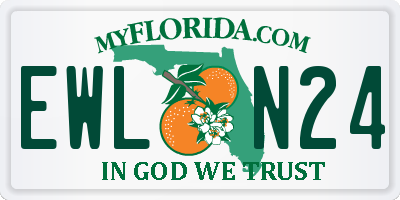 FL license plate EWLN24
