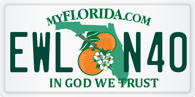 FL license plate EWLN40