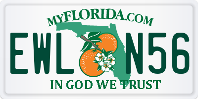 FL license plate EWLN56