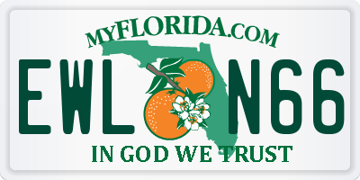 FL license plate EWLN66