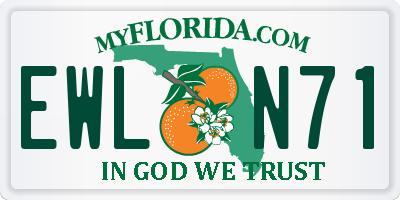 FL license plate EWLN71