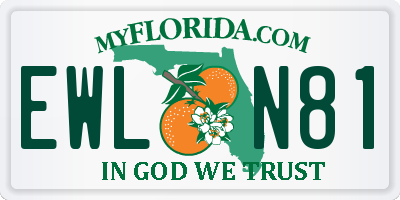 FL license plate EWLN81