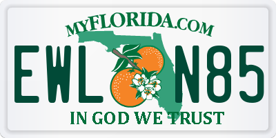 FL license plate EWLN85