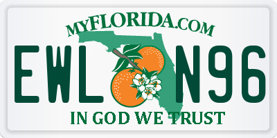 FL license plate EWLN96