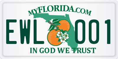 FL license plate EWLO01