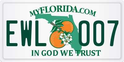 FL license plate EWLO07
