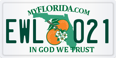 FL license plate EWLO21