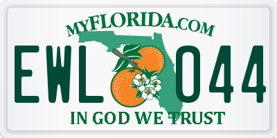 FL license plate EWLO44