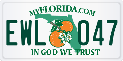 FL license plate EWLO47