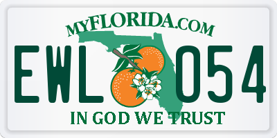 FL license plate EWLO54