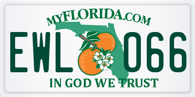 FL license plate EWLO66