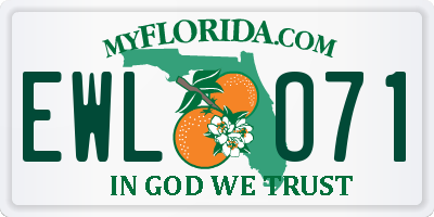 FL license plate EWLO71