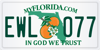 FL license plate EWLO77