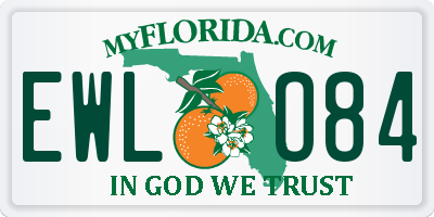 FL license plate EWLO84