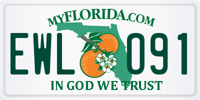 FL license plate EWLO91