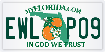 FL license plate EWLP09